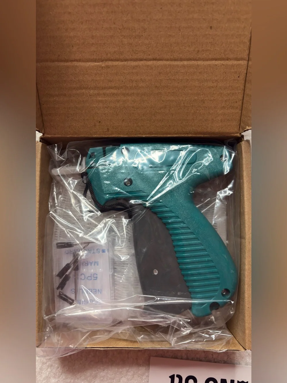 Premium Teal Price Tag Gun with Black Grip - Retail Tagging Tool